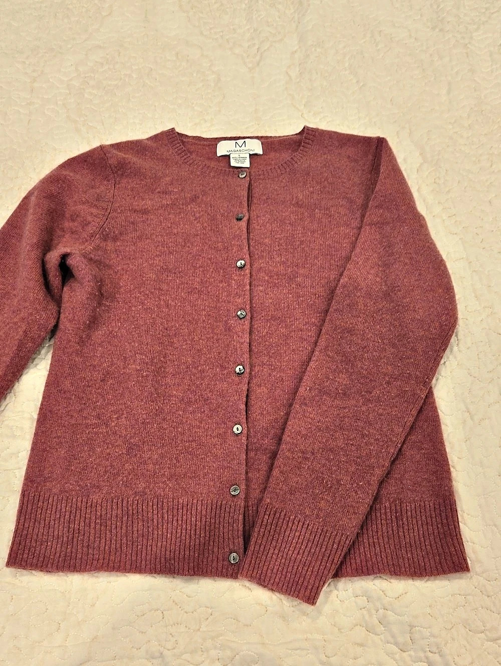 Magaschoni 100% Cashmere Button-Front Cardigan